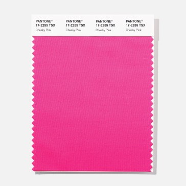 Pantone 17-2255  TSX  Cheeky Pink Polyester Swatch Card
