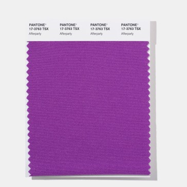 Pantone 17-3763  TSX  Afterparty Polyester Swatch Card