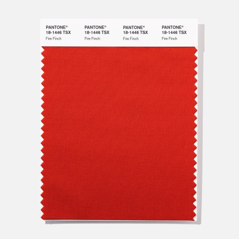 Pantone 18-1446 TSX Fire Finch Polyester Swatch Card
