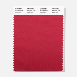 Pantone 18-1645 TSX  Valiant Red Polyester Swatch Card