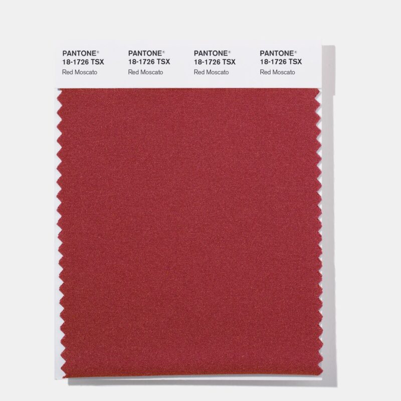 Pantone 18-1726 TSX Red Moscato Polyester Swatch Card