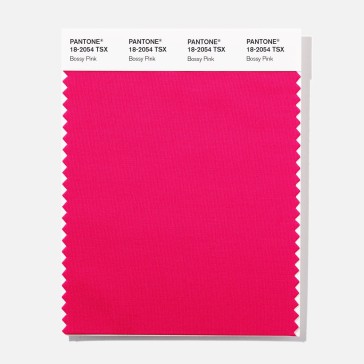 Pantone 18-2054 TSX Bossy Pink Polyester Swatch Card