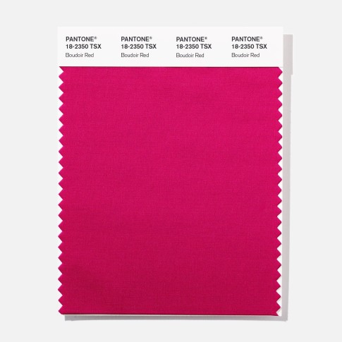 Pantone 18-2350  TSX Boudoir Red Polyester Swatch Card