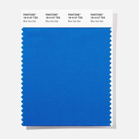 Pantone 18-4147 TSX Blue Sea Sta Polyester Swatch Card