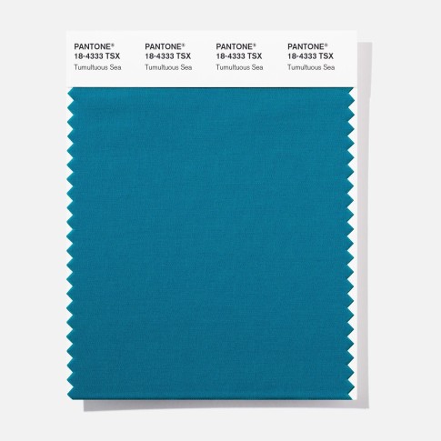 Pantone 18-4333 TSX Tumultuous S Polyester Swatch Card