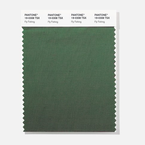 Pantone 19-0308 TSX Fly Fishing  Polyester Swatch Card