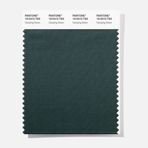 Pantone 19-0310 TSX Camping Gree Polyester Swatch Card