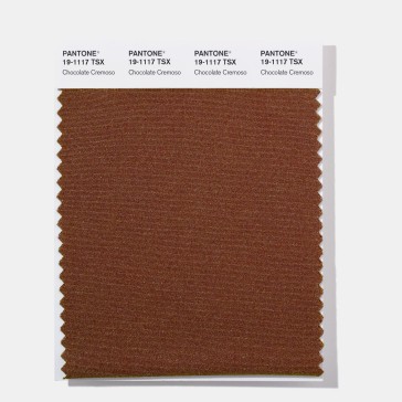 Pantone 19-1117 TSX Chocolate Cr Polyester Swatch Card