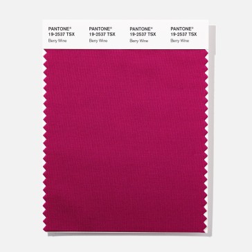 Pantone 19-2537 TSX Berry Wine  Polyester Swatch Card