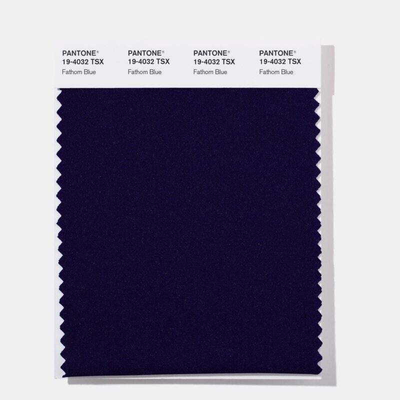 Pantone 19-4032 TSX Fathom Blue  Polyester Swatch Card