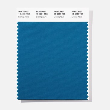 Pantone 19-4231 TSX Evening Azur Polyester Swatch Card
