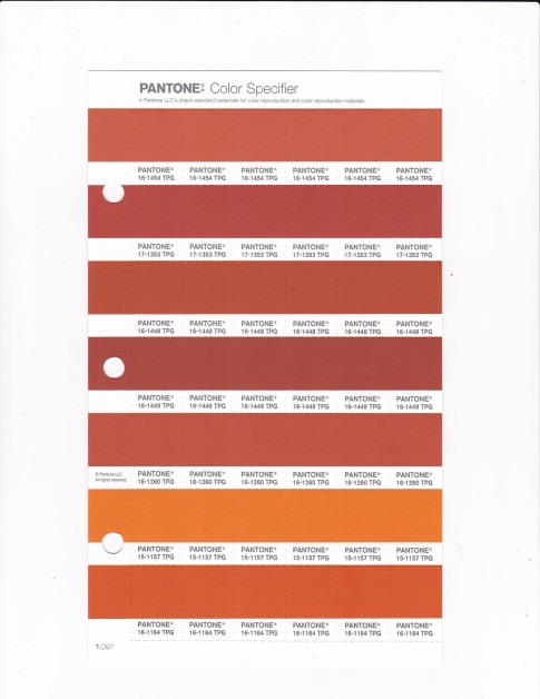 PANTONE 15-1157 TPG Flame Orange Replacement Page (Fashion, Home & Interiors)