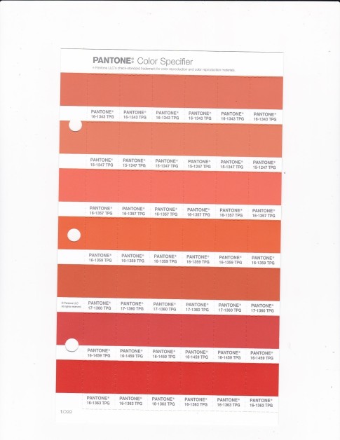 PANTONE 16-1343 TPG Autumn Sunset Replacement Page (Fashion, Home & Interiors)