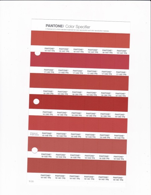 PANTONE 18-1447 TPG Orange Rust Replacement Page (Fashion, Home & Interiors)