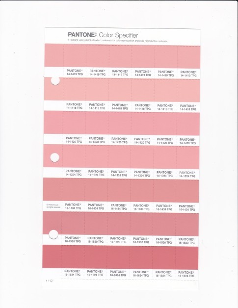 PANTONE 14-1419 TPG Peach Pearl Replacement Page (Fashion, Home & Interiors)