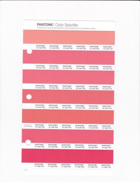 PANTONE 17-1656 TPG Hot Coral Replacement Page (Fashion, Home & Interiors)
