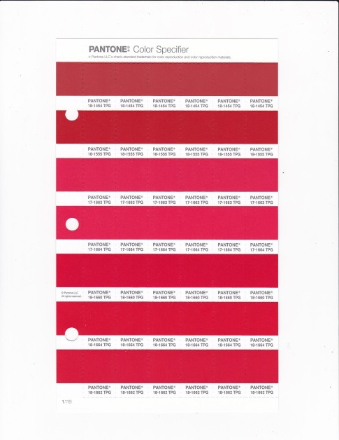 PANTONE 18-1454 TPG Red Clay Replacement Page (Fashion, Home & Interiors)