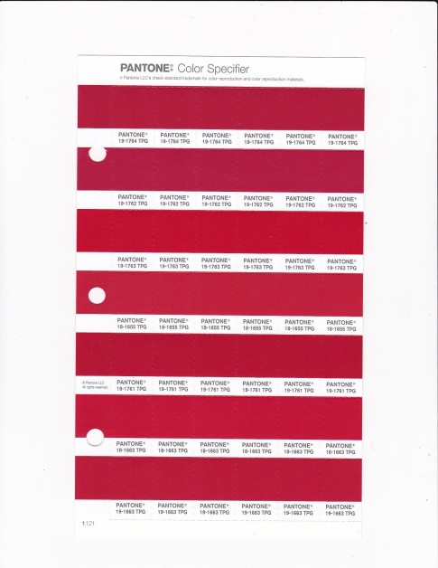 PANTONE 19-1764 TPG Red Lipstick Replacement Page (Fashion, Home & Interiors)
