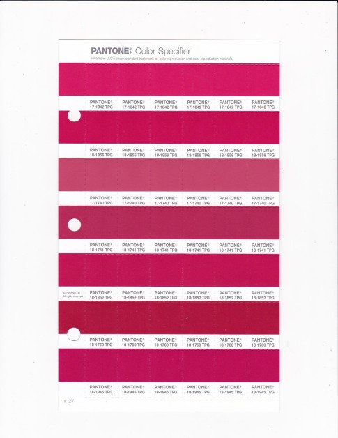 PANTONE 18-1852 TPG Rose Red Replacement Page (Fashion, Home & Interiors)
