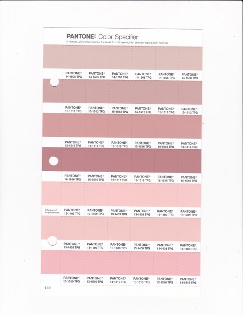 PANTONE 15-1512 TPG Misty Rose Replacement Page (Fashion, Home & Interiors)