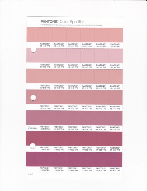 PANTONE 15-1415 TPG Coral Cloud  Replacement Page (Fashion, Home & Interiors)