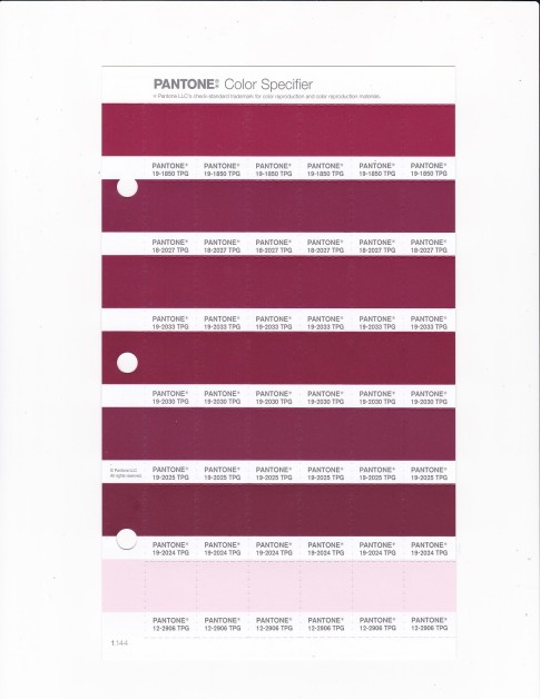 PANTONE 19-2025 TPG Red Plum Replacement Page (Fashion, Home & Interiors)