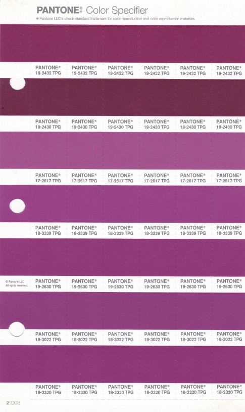 PANTONE 19-2432 TPG Raspberry Radiance Replacement Page (Fashion, Home & Interiors)