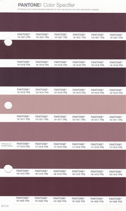 PANTONE 19-1518 TPG Puce Replacement Page (Fashion, Home & Interiors)