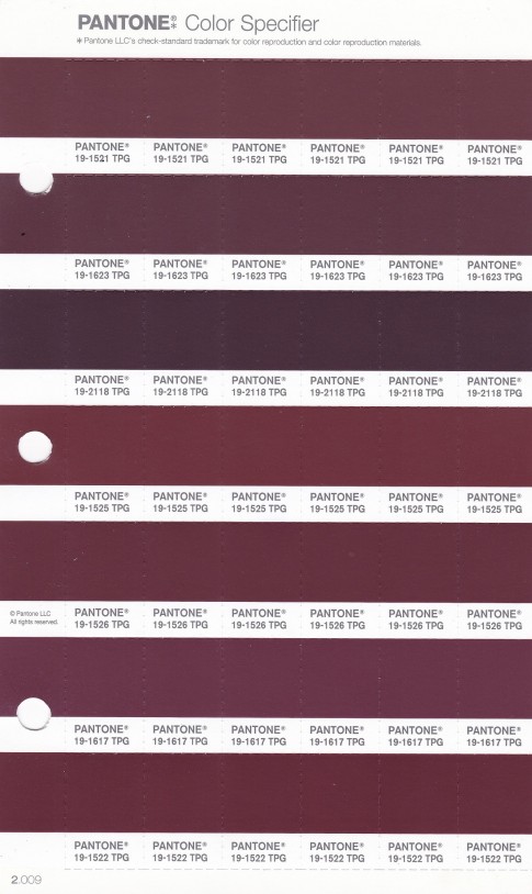 PANTONE 19-2118 TPG Winetasting Replacement Page (Fashion, Home & Interiors)