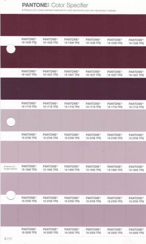 PANTONE 19-1627 TPG Port Royale Replacement Page (Fashion, Home & Interiors)