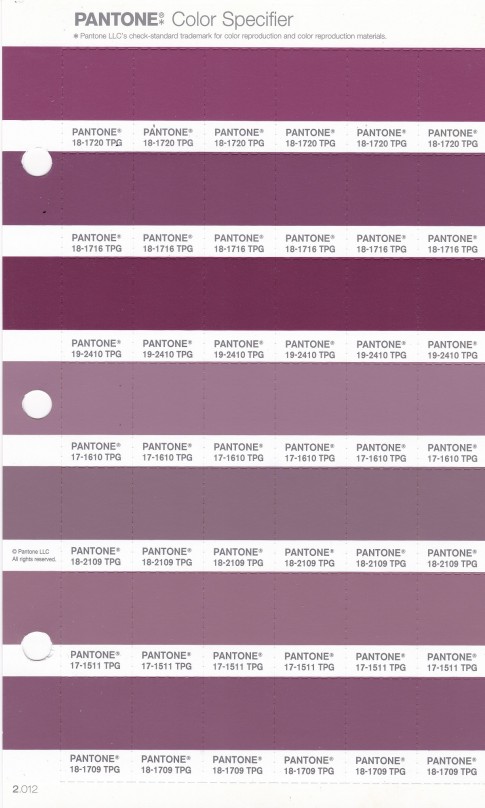 PANTONE 18-1716 TPG Damson Replacement Page (Fashion, Home & Interiors)