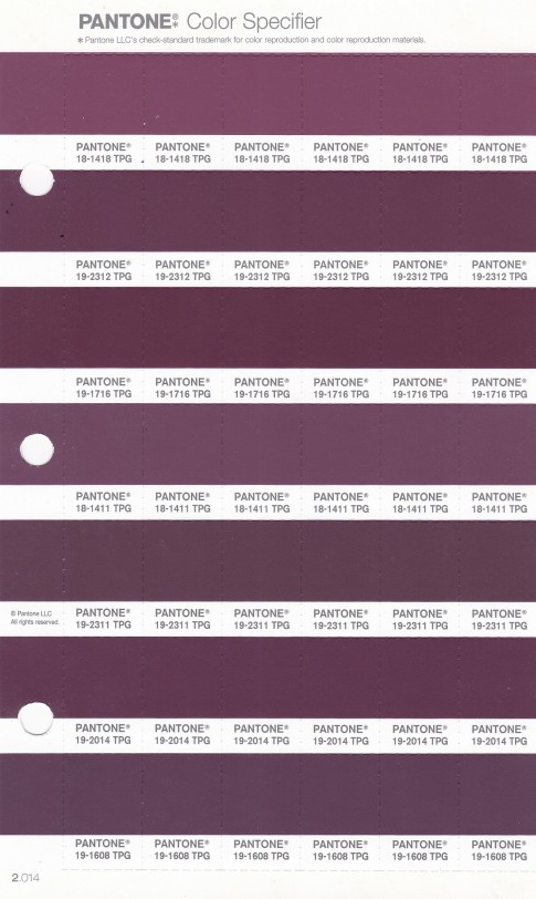 PANTONE 19-2312 TPG Crushed Violets Replacement Page (Fashion, Home & Interiors)