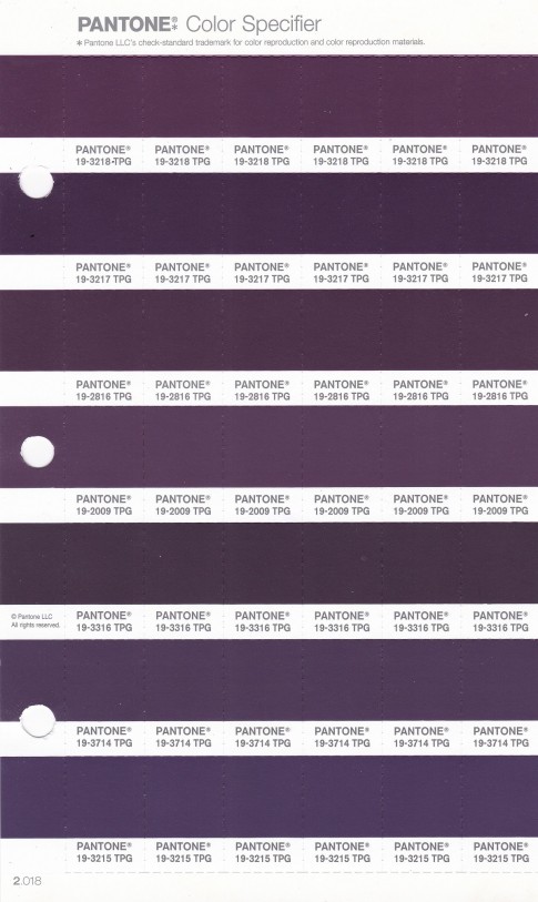 PANTONE 19-2009 TPG Hortensia Replacement Page (Fashion, Home & Interiors)