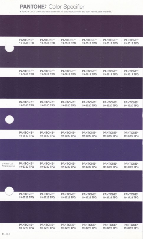 PANTONE 19-3520 TPG Blackberry Cordial Replacement Page (Fashion, Home & Interiors)