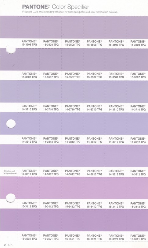 PANTONE 14-3812 TPG Pastel Lilac Replacement Page (Fashion, Home & Interiors)