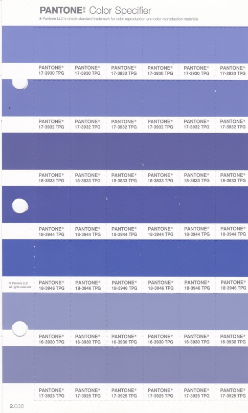 PANTONE 18-3944 TPG Violet Storm Replacement Page (Fashion, Home & Interiors)