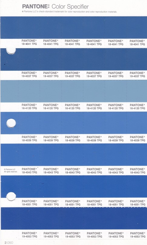 PANTONE 18-4051 TPG Strong Blue Replacement Page (Fashion, Home & Interiors)