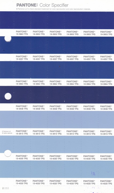 PANTONE 19-4057 TPG True Blue Replacement Page (Fashion, Home & Interiors)