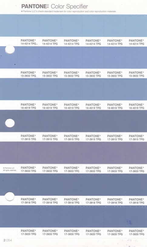 PANTONE 17-3918 TPG Country Blue Replacement Page (Fashion, Home & Interiors)