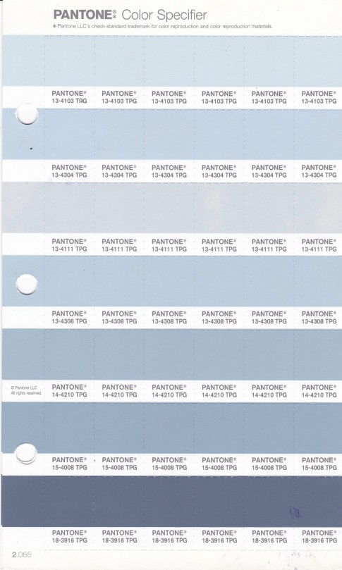 PANTONE 13-4308 TPG Baby Blue Replacement Page (Fashion, Home & Interiors)
