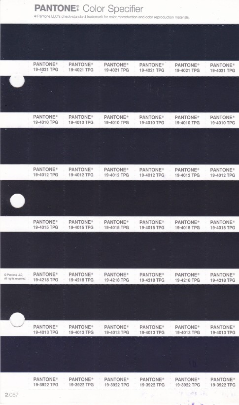 PANTONE 19-4010 TPG Total Eclipse Replacement Page (Fashion, Home & Interiors)