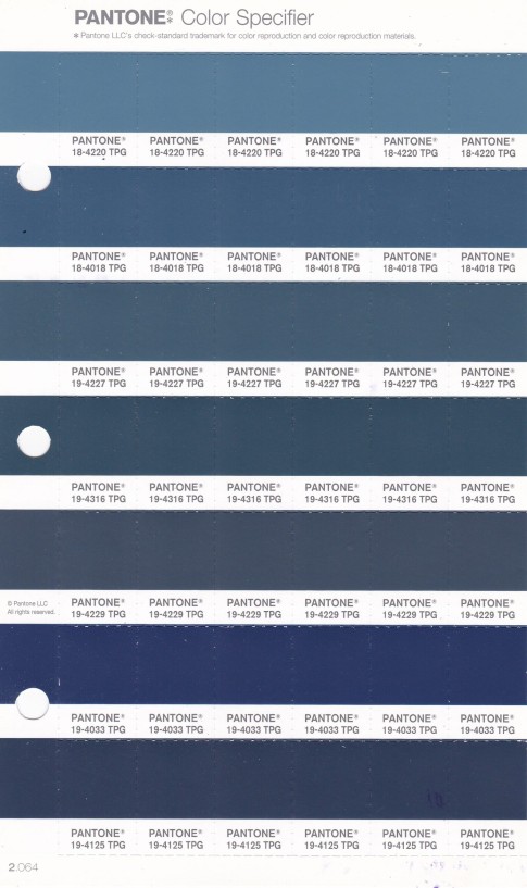 PANTONE 19-4125 TPG Majolica Blue Replacement Page (Fashion, Home & Interiors)