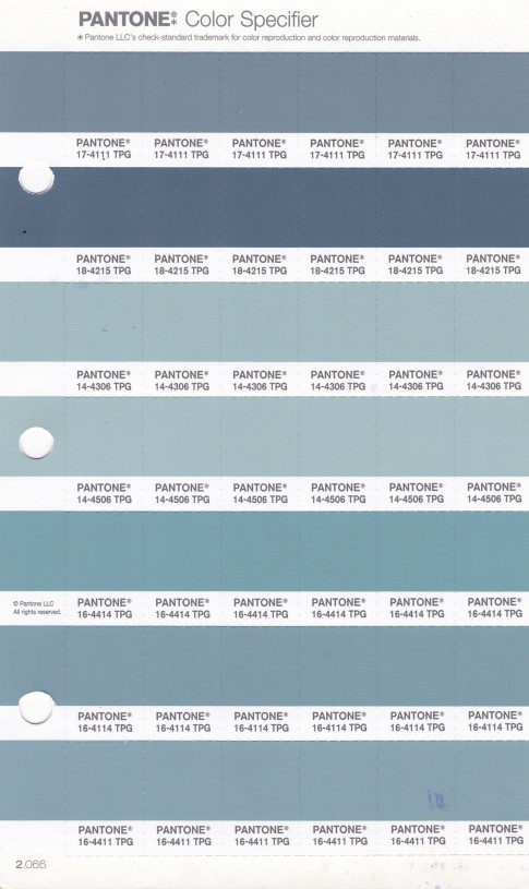 PANTONE 16-4414 TPG Cameo Blue Replacement Page (Fashion, Home & Interiors)