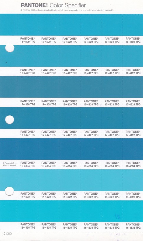 PANTONE 16-4529 TPG Cyan Blue Replacement Page (Fashion, Home & Interiors)