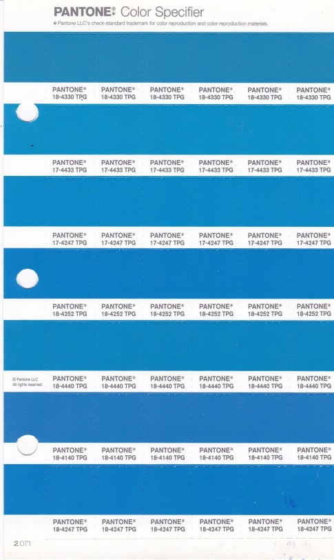 PANTONE 18-4330 TPG Swedish Blue Replacement Page (Fashion, Home & Interiors)