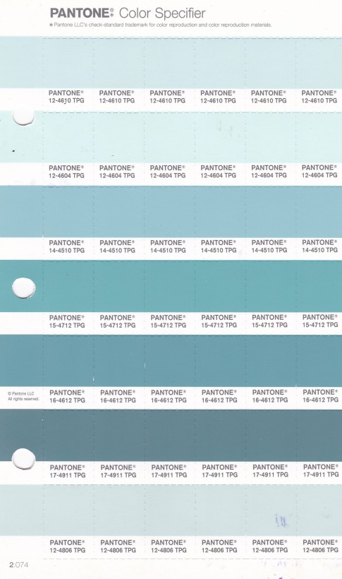 PANTONE 12-4610 TPG Whispering Blue Replacement Page (Fashion, Home & Interiors)
