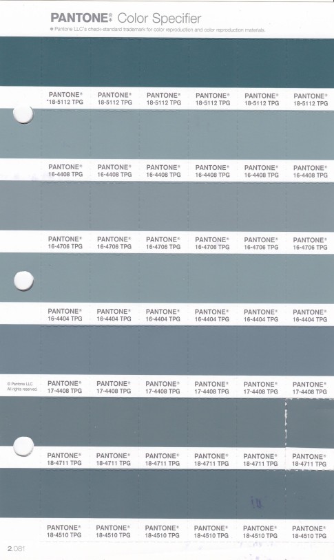 PANTONE 16-4706 TPG Silver Blue Replacement Page (Fashion, Home & Interiors)