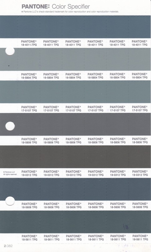 PANTONE 16-5804 TPG Slate Gray Replacement Page (Fashion, Home & Interiors)