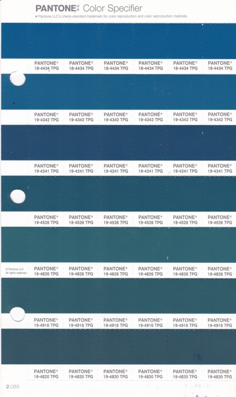 PANTONE 19-4241 TPG Moroccan Blue Replacement Page (Fashion, Home & Interiors)