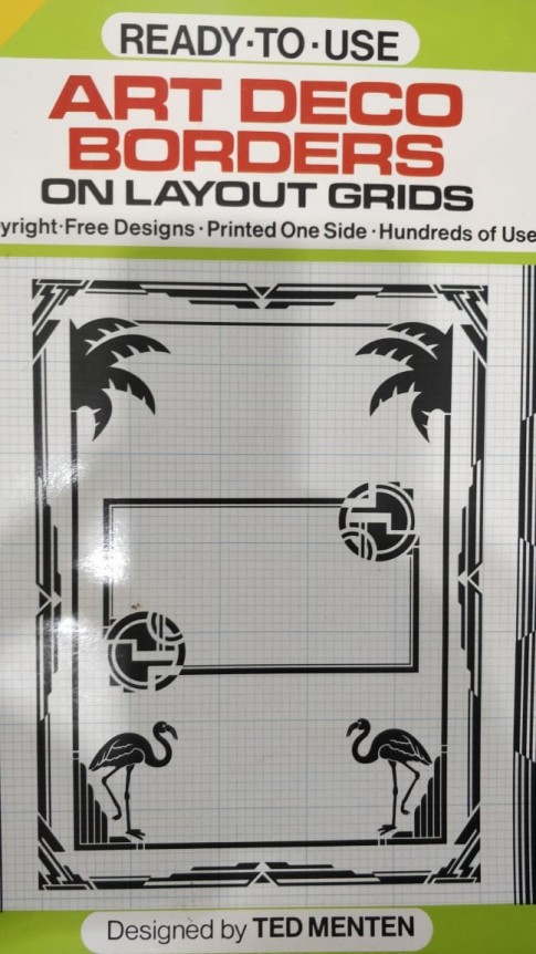 Ready to Use Art Deco Borders Book for Print & Embroidery by Dover USA